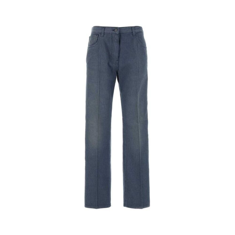 Prada Women Cerulean Blue Denim Jeans
